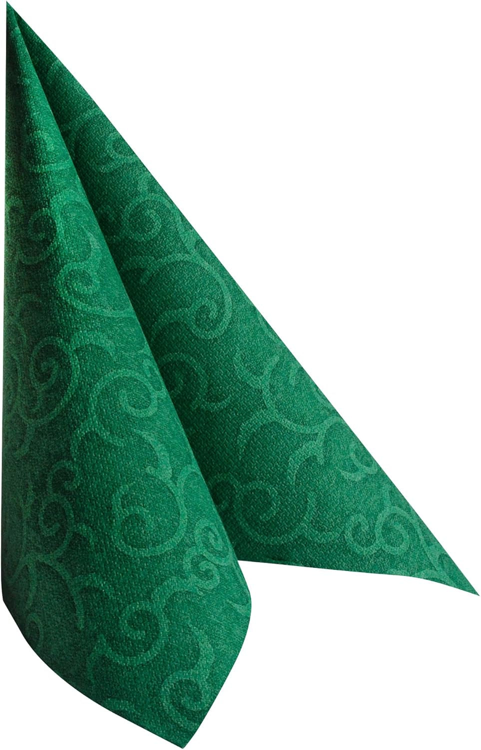 Papstar, 50 servilletas "Colección ROYAL" pliegue 1/4 40 Cm X 40 Cm verde oscuro "Casali", #84884