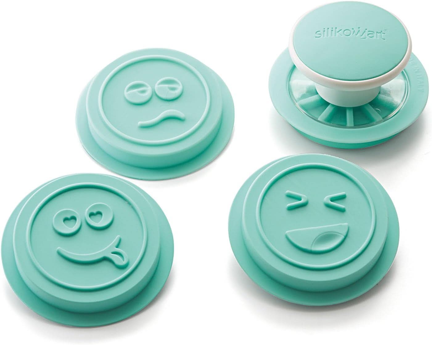 Silikomart 25.440.39.0069, Juego de cortadores de emojis, Ø73 MM Naty Shop