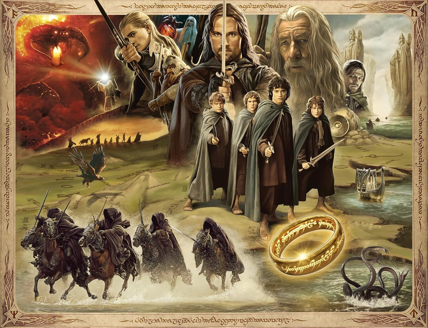 Ravensburger Puzzle 16927 - LOTR: La Comunidad del Anillo - El Señor de los Anillos Puzzle de 2000 piezas para adultos y niños mayores de 14 años Puzzle Naty Shop Título predeterminado