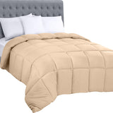 Utopia Bedding Edredón para todas las estaciones, 250 g/m², relleno de fibra siliconada de felpa, cama doble cosida en caja (Doble XL, gris claro) Naty Shop Beige Edredones y edredones individuales (1 paquete)