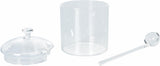 Tarro de vidrio borosilicato transparente de 300 ml con tapa y cuchara Good Morning