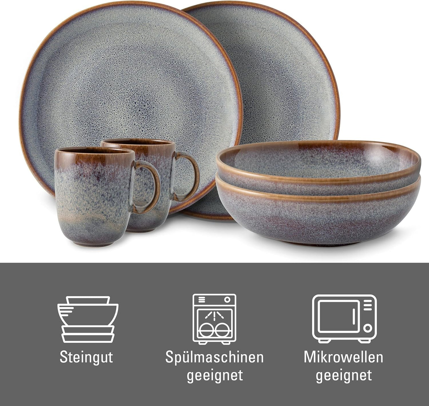 Juego de desayuno Lave beige de Villeroy & Boch, 6 piezas