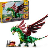 LEGO Creator Dragón Verde 3 en 1 - Juguete - Se convierte en serpiente marina o fénix - Juguete de construcción de animales para niños - Regalo para niños y niñas a partir de 9 años 31161 Juegos de construcción Besuche den LEGO-Store Default title