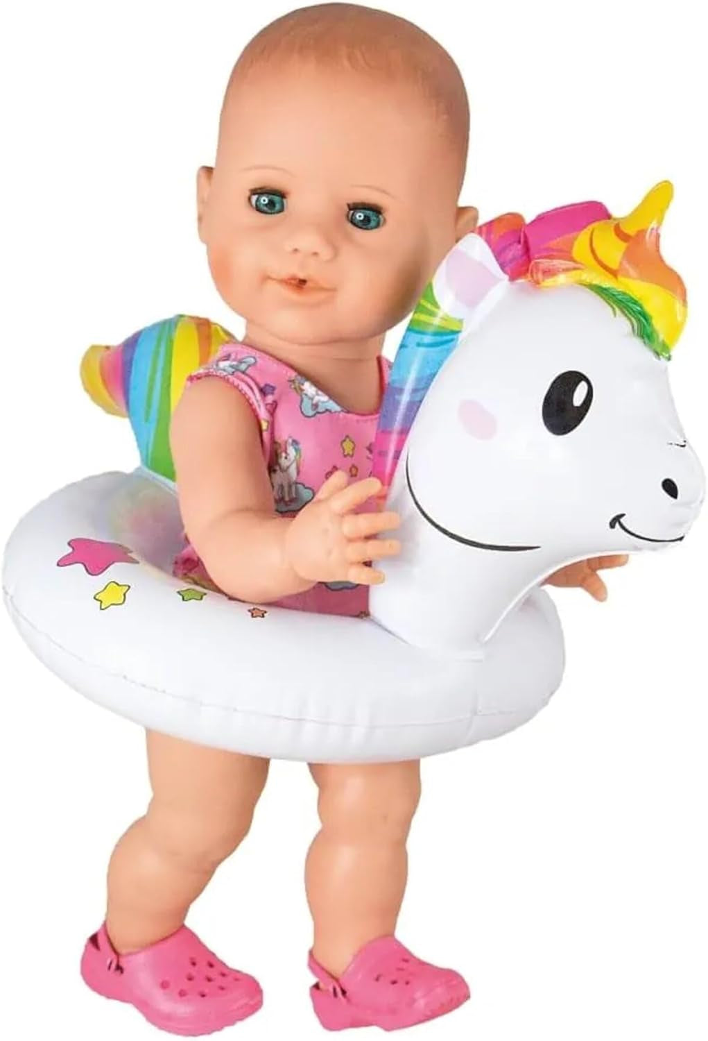 Heless 6601 - Anillo de natación Henri Unicornio para muñecas, tamaño 28-35 cm, para divertirse en la piscina, el lago y la bañera