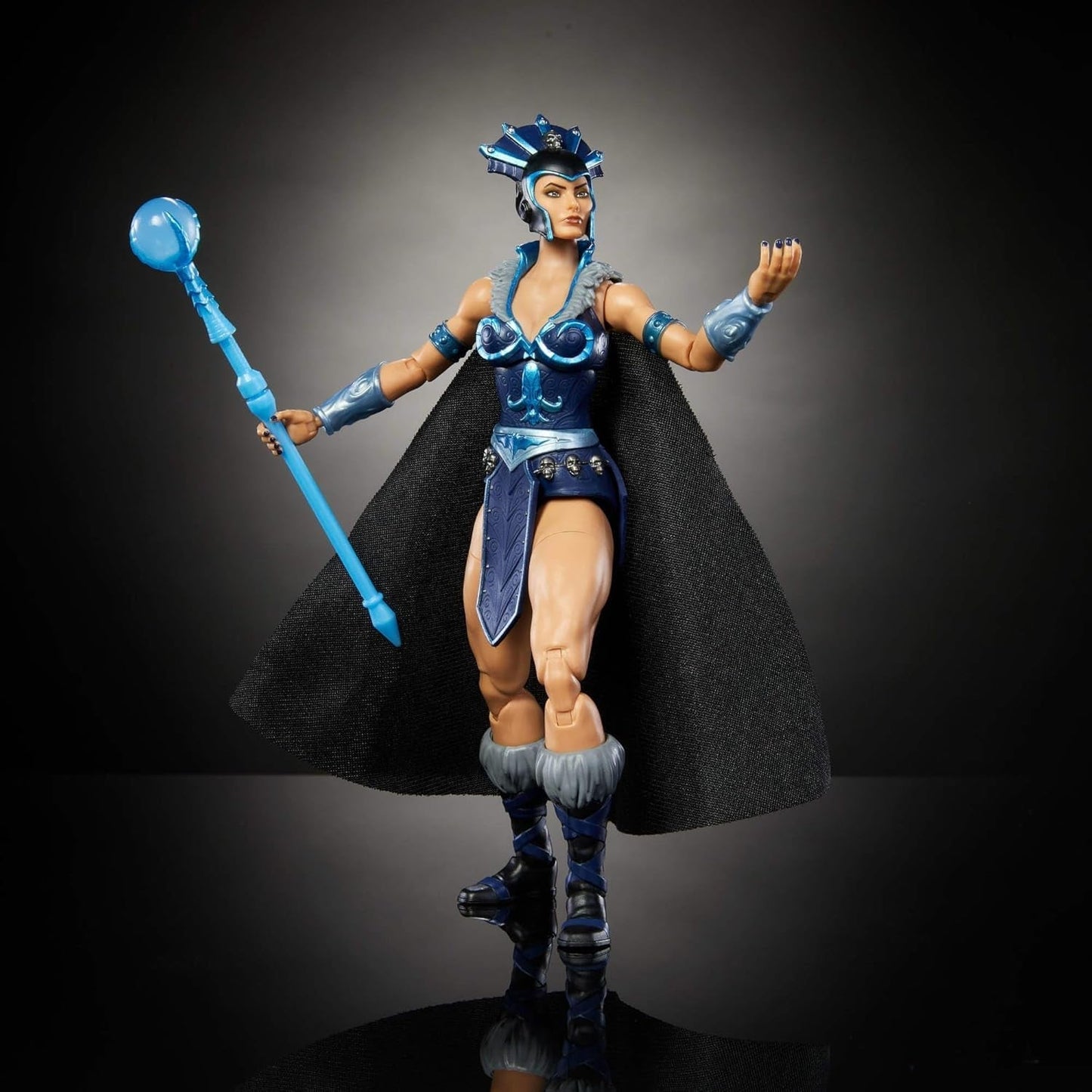 Figura de acción Masterverse de Masters of the Universe Aprox. 18cm de alto, New Eternia Evil-Lyn, Villana de juguete MOTU, Hechicera, 30 puntos de movimiento, Varita con bola de cristal, Figuras de acción JBP77 Naty Shop