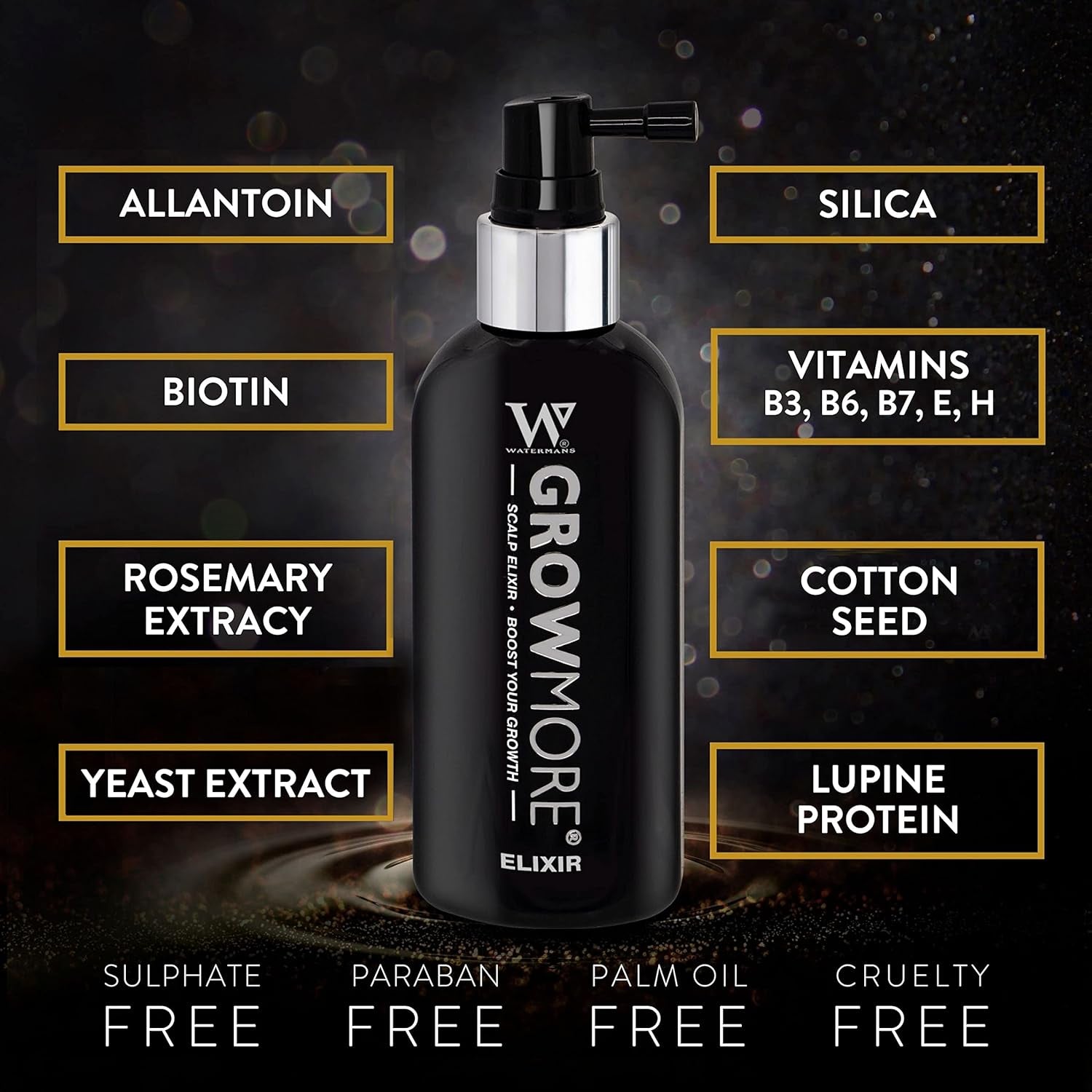 Watermans Grow More Elixir Hair Growth Serum - Fortalece las raíces del cabello - Promueve el crecimiento del cabello - Para mujeres y hombres Cuidado del cabello Naty Shop