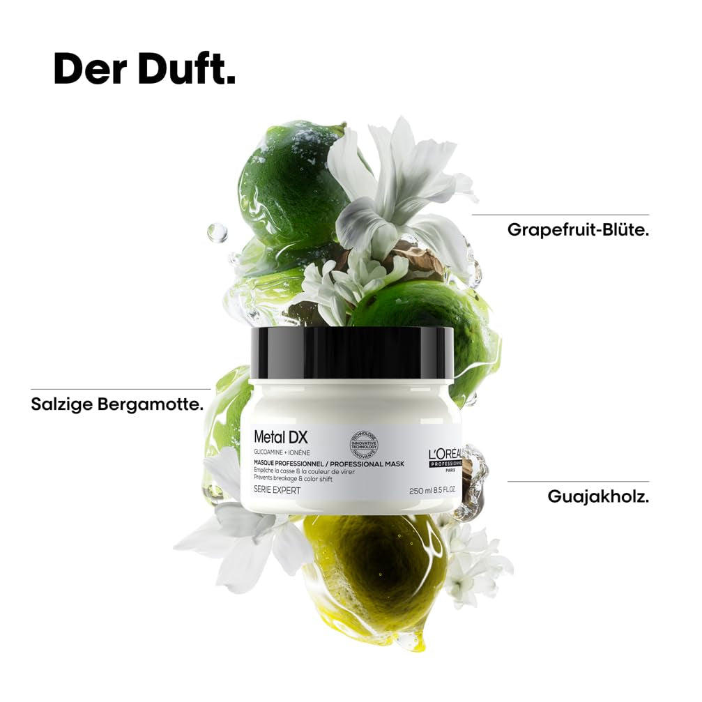 L'Oréal Professionnel Para cabellos teñidos, Colores radiantes y brillo, Gama Expert, Metal DX Hair Mask Naty Shop