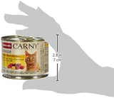 Animonda Carny Senior Comida húmeda para gatos con ternera + pollo + queso (6 x 200g), comida húmeda sin cereales y sin azúcar para gatos a partir de 7 años, con ingredientes frescos y cárnicos