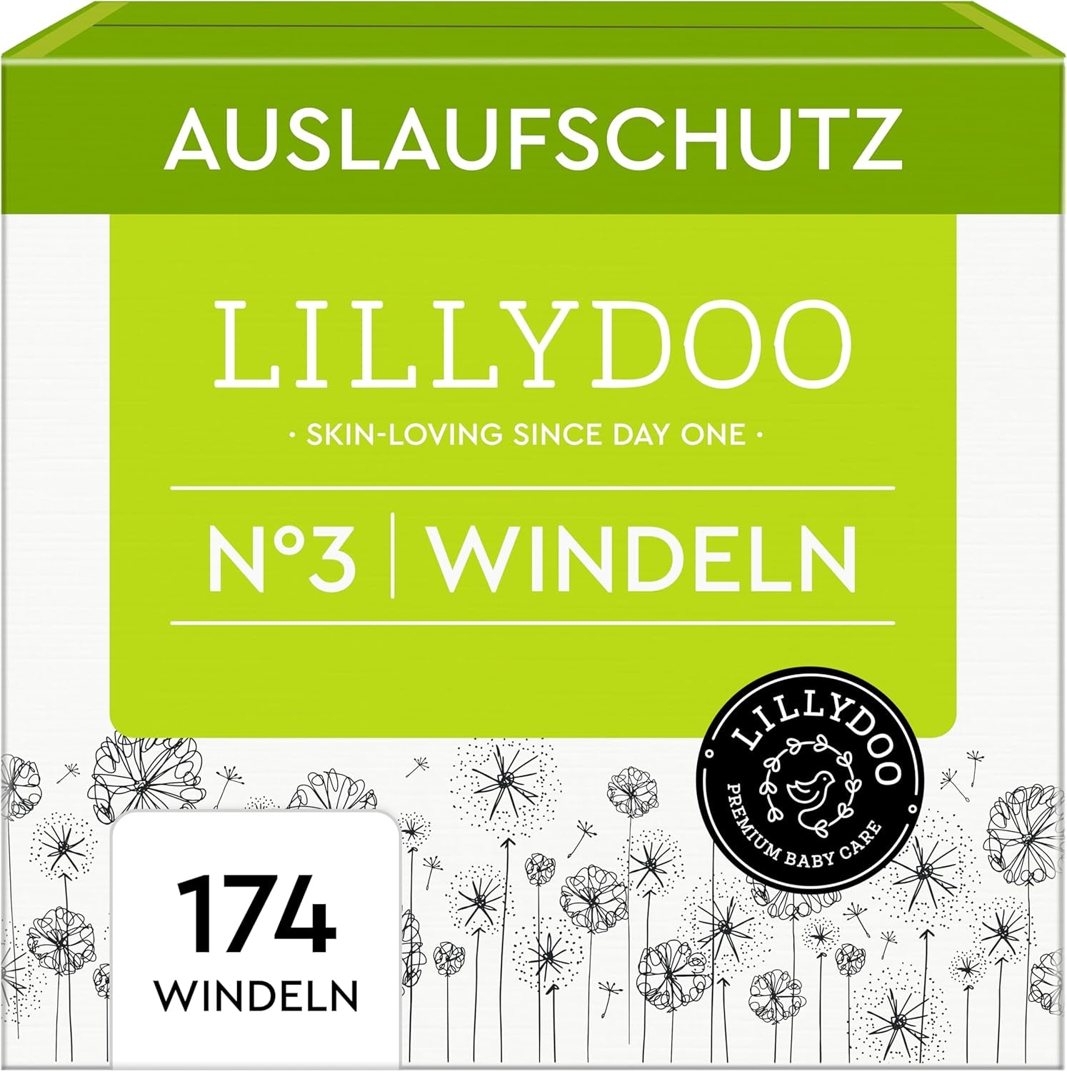 LILLYDOO Pañales para Bebé Respetuosos con la Piel - Tamaño 3 (6-10 kg), 29 Piezas, Protección Confiable contra Fugas, Suaves, Sin Fragancia y Sin Loción para Pieles Sensibles, Dermatológicamente Probados