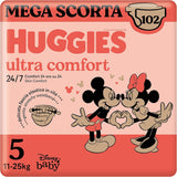 Pañales Huggies Ultra Comfort, talla 4 (7-18 kg), diseño Disney, paquete económico, 150 piezas