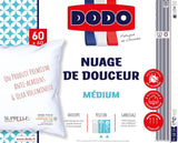Almohada DODO Premium, 60 X 60 Cm, Confort Medio, Almohada Cloud De Douceur | A prueba de ácaros y esponjoso | Algodón Percal + Ribetes Lavable a máquina a 40 °C Almohadas estándar Naty Shop