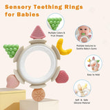 Anillo Mordedor para Bebé Juguete Sensorial para 0 3 6 7 8 9 10 12 Meses Juguete Ayuda para la Dentición del Bebé para Recién Nacidos 3 6 12 18 Meses Niños Niñas Regalos de Pascua para Fiesta de Baby Shower Marrón