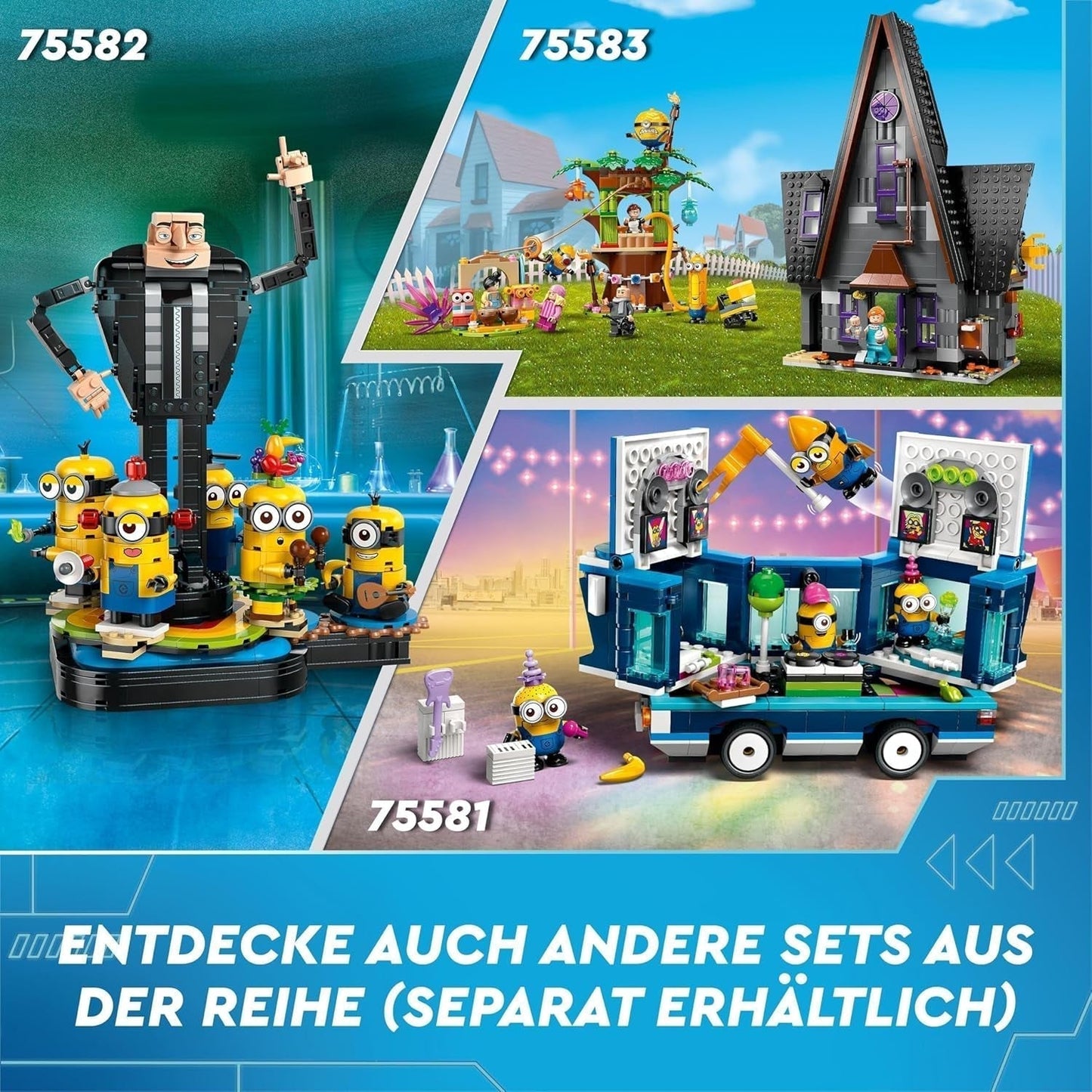 LEGO I - Simply Incorregible 4 Villa familiar de Gru y Minions I - Set de juego de la película Simply Incorregible 4 Juguete infantil de regalo para niños y niñas a partir de 8 años 75583 Juegos de construcción Beuche den LEGO-Store