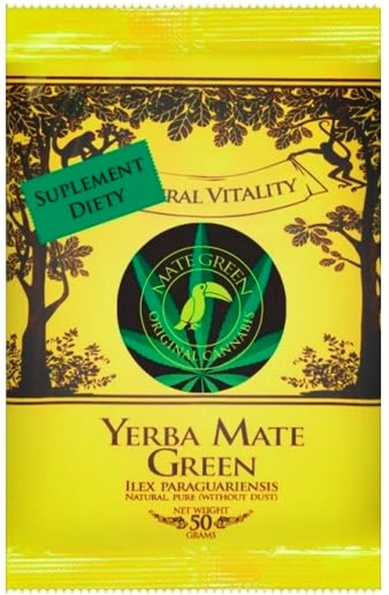 Cannabis brasileño original 50 g ● Té de yerba mate con harina de cáñamo y salvia ● Té de yerba mate de hojas de mate ● Cáscara de limón y limoncillo ● Té de yerba mate en hojas sueltas 50 g
