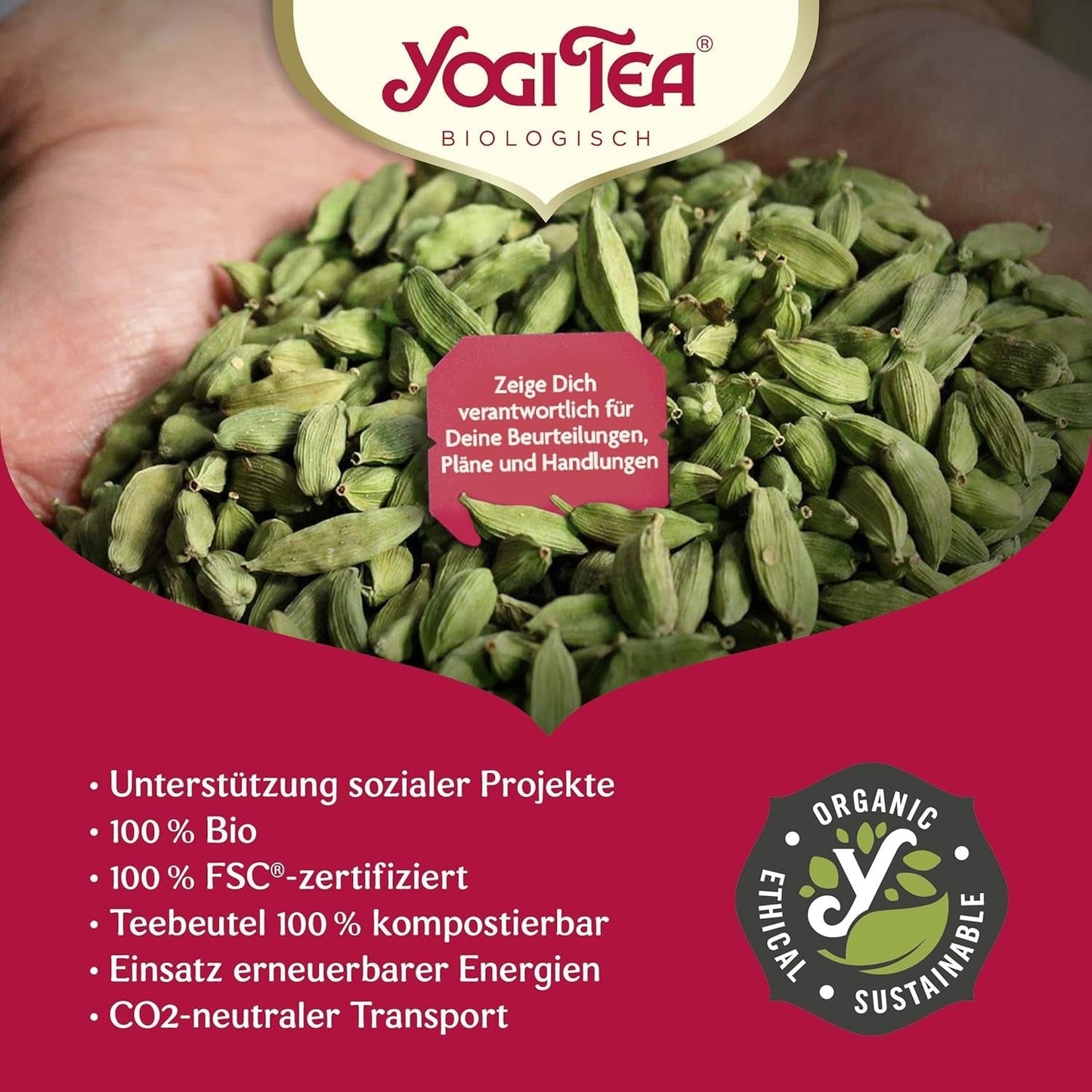 Yogi Tea - Té Verde con Jengibre y Limón, Té Ayurvédico Orgánico con Especias y Hierbas, Mezcla de Té Verde, Jengibre y Limón, Paquete de 3 Yogi Tea, 3X17 Bolsitas de Té (51 Bolsitas de Té en Total), Ideal para Regalo