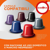 Gimoka Kaffeekapseln Espresso Intenso, Intensität 12/13-100 Kapsel - Compatible con Nespresso* Haushalts-Espressomaschinen - 100 Stück (10 x 10 Getränke) - Hergestellt in Italien