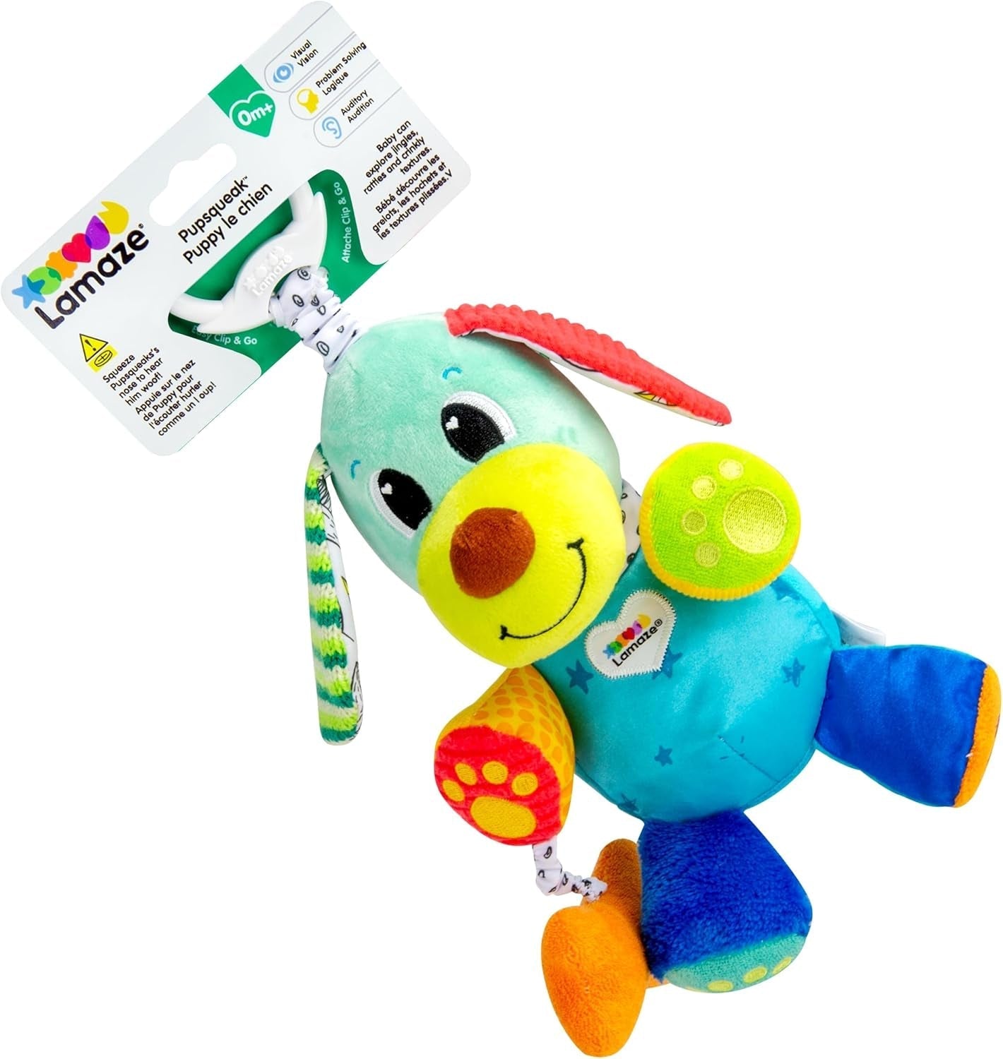 Lamaze Juguete Bebé Clip & Go "Freddie la Luciérnaga", Juguete de Alta Calidad para Niños Pequeños, Juguete con Clip para Fortalecer la Relación Padre-Hijo, A Partir de 0 Meses, Múltiples Colores Bebe Toys Naty Shop Sound Dog