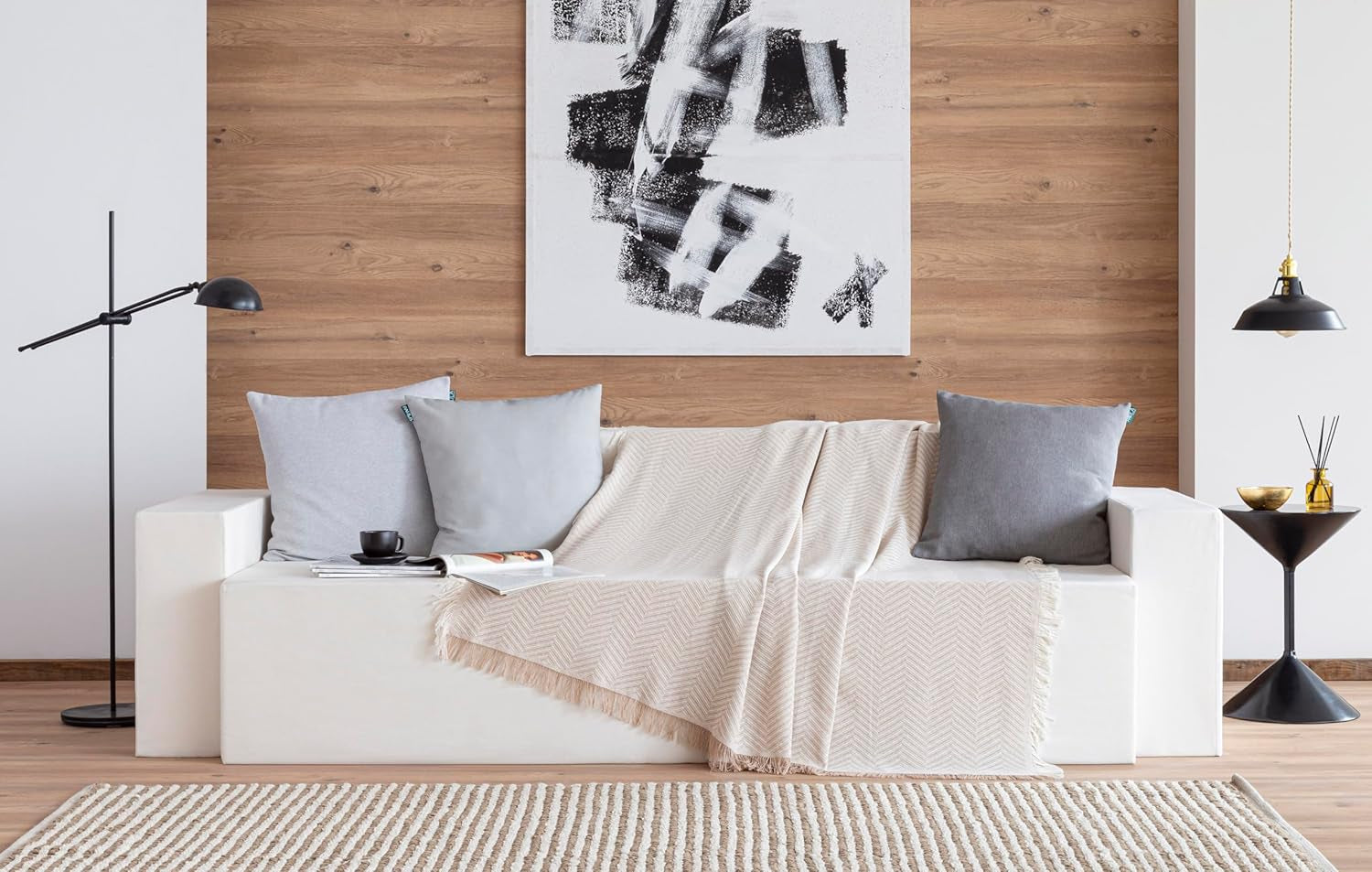 Todocama Colcha Multifuncional, colcha, colcha, funda de sofá, jarapas, estampado de espiga (230 X 260 Cm, beige arena). Camas y Mantas Besuche den Todocama-Store