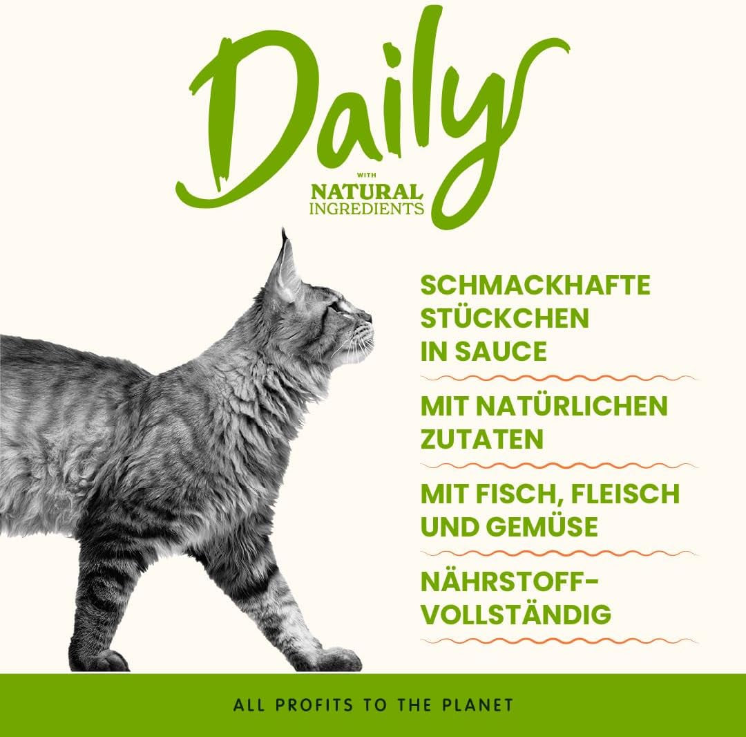 Almo Nature Daily - Comida húmeda para gatos - Atún y Salmón - 70g, Paquete de 30