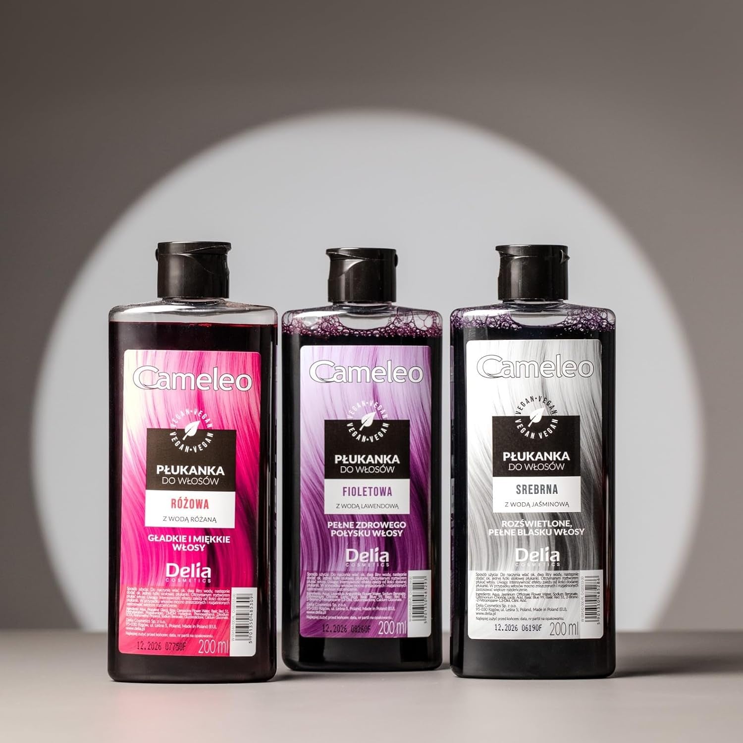 Cameleo - Tónico para el cabello rosa agua de rosas sin tinte amarillo Color de cabello semipermanente - Para cabello rubio y gris - Color y cuidado - Sin parabenos | 200 ml tinte para el cabello Naty Shop
