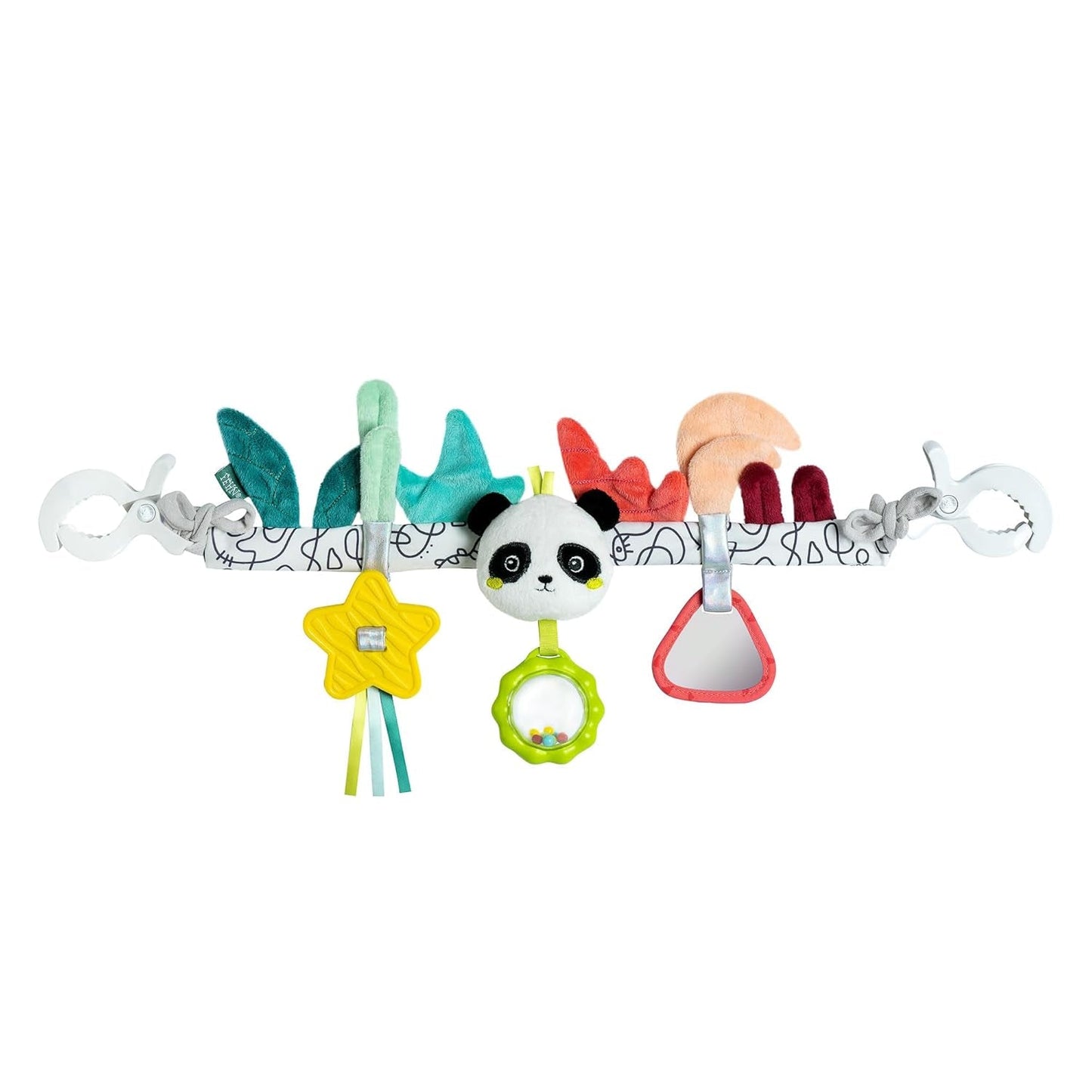 Fehn Cadena para móvil de bebé Panda Baby Mobile - Cadena para móvil de bebé con lindas figuras - Juguete colgante flexible para bebé - Cochecito de juguete para bebés y niños pequeños a partir de 0 meses Juguetes para bebés Naty Shop Panda