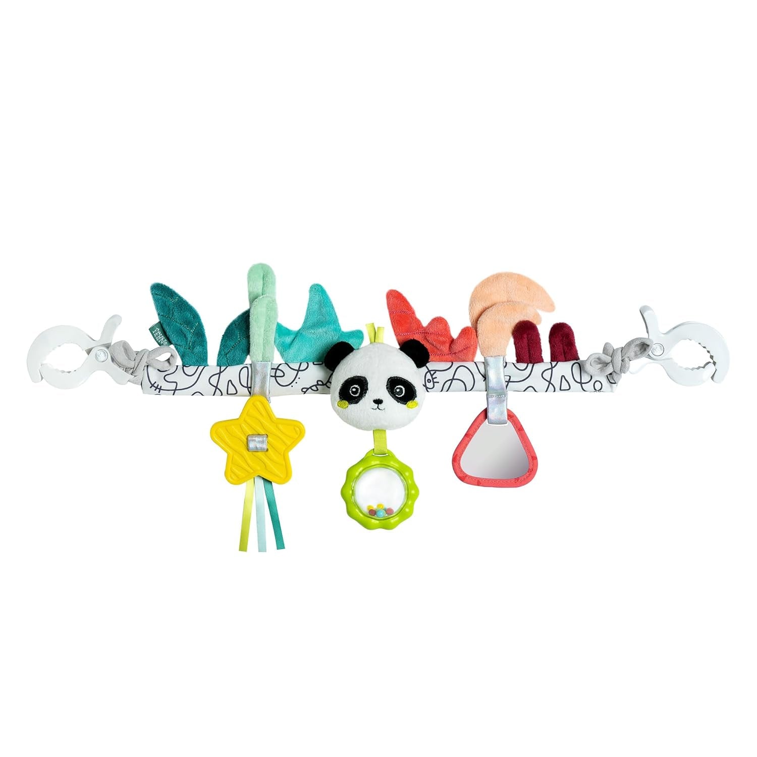 Fehn Cadena para móvil de bebé Panda Baby Mobile - Cadena para móvil de bebé con lindas figuras - Juguete colgante flexible para bebé - Cochecito de juguete para bebés y niños pequeños a partir de 0 meses Juguetes para bebés Naty Shop Panda