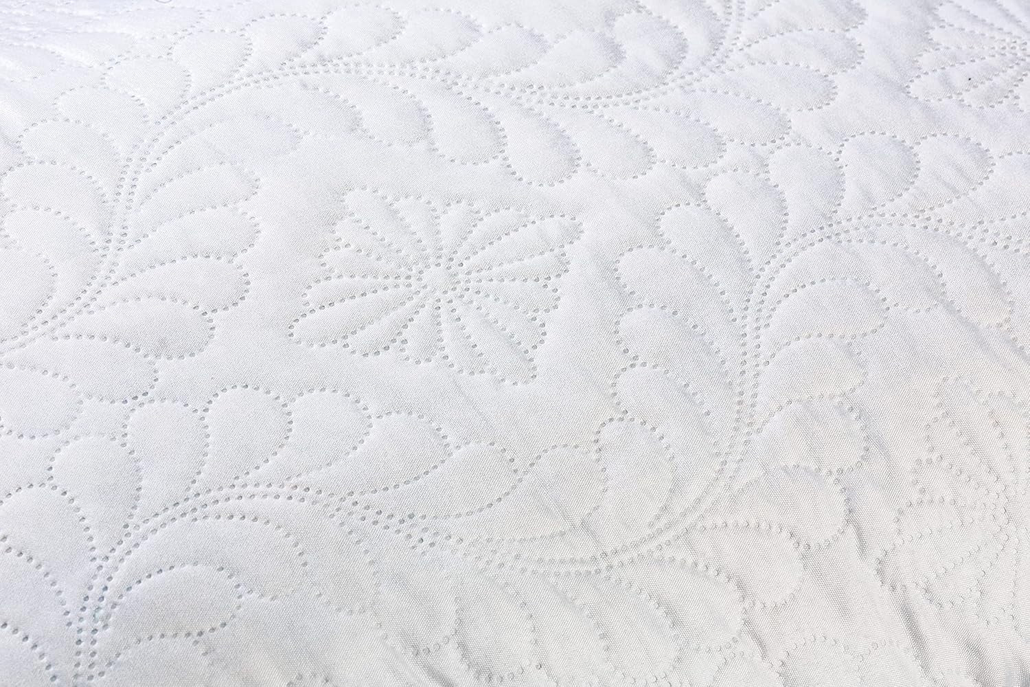 VIP Almohada Muy Importante V.I.P. Almohada Memory Flake Almohada Blanca 45 X 75 cm Funda Acolchada de Poliéster Súper Transpirable Suave Made in Italy Naty Shop Almohadas Estándar