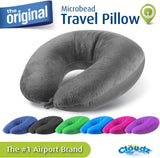 Almohada de viaje para el cuello Cloudz Microbead, gris Naty Shop Almohadas de viaje