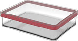 Rotho Loft Juego de 5 Botes de Conservación con Tapa, Varios Tamaños, Plástico Alimentario (PP) Sin BPA, Transparente/Rojo, (21,4 x 21,4 x 23,5 cm) Naty Shop Cajas de Conservación de Alimentos 1 L de Ancho