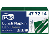 Tork 477840 Servilletas de almuerzo color lima / Servilletas de 2 capas para comidas pequeñas o refrigerios / Calidad avanzada / Servilletas de papel 10 x 200 (2000) / 32,6 x 33 cm (largo x ancho) / Pliegue 1/4
