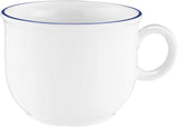 Servicio de café Seltmann Weiden de 18 piezas | Serie compacta, borde azul | El juego incluye 6 platos de desayuno, 6 tazas de café y 6 platillos, azul.