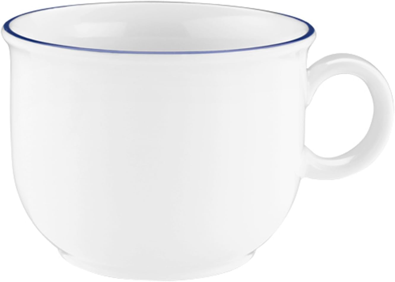 Servicio de café Seltmann Weiden de 18 piezas | Serie compacta, borde azul | El juego incluye 6 platos de desayuno, 6 tazas de café y 6 platillos, azul.