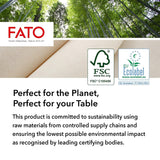 Fato - Servilletas de Papel Desechables Naturales de 4 Pliegues, Ecológicas, Paquete de 40, Tamaño 38X38, 2 Capas, Papel 100% Reciclado