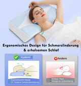 Almohada cervical de espuma viscoelástica Almohada ortopédica ergonómica para el dolor de cuello y hombros - Almohada refrescante para dormir de lado, boca arriba y boca abajo con soporte para el cuello Almohadas ortopédicas cervicales Naty Shop