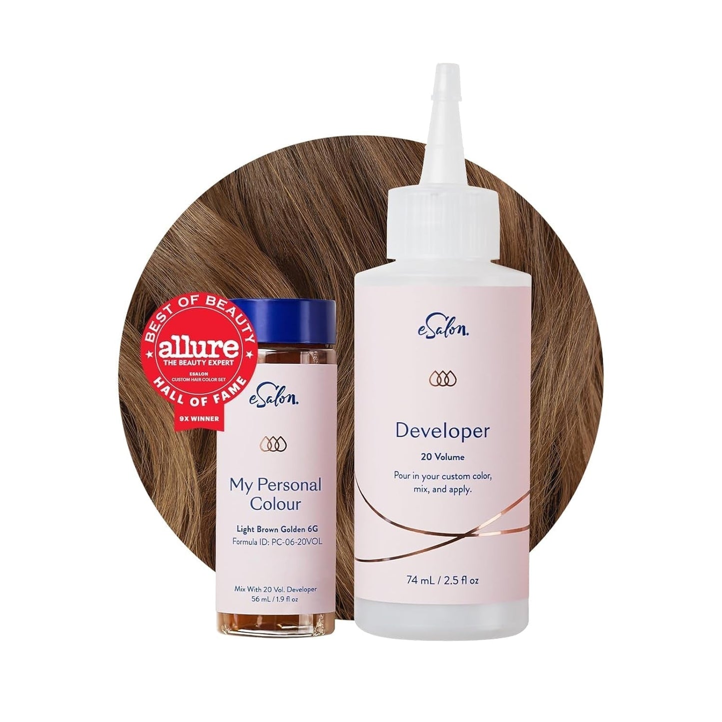 Set de tintes permanentes para el cabello Cobertura 100% de canas Coloración casera 0% amoniaco Tintes para el cabello Tintes multidimensionales Tintes para el cabello profesionales Naty Shop Tinte para el cabello Castaño claro Dorado 6G