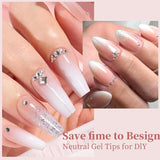 Kit de 150 uñas postizas degradadas – 5 colores diseño degradado uñas artificiales autoadhesivas – cubierta completa para mujeres y niñas – uñas postizas brillantes para manicura DIY (cuadrado)