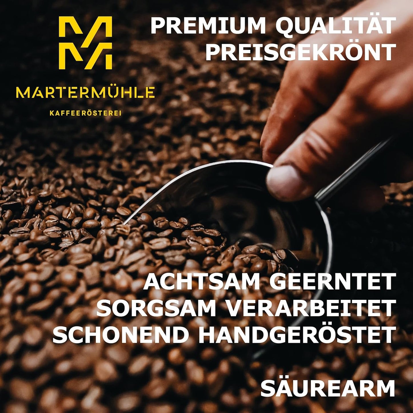 Martermühle Santos Kaffeebohnen 1kg suave I Arábica I Aroma: Almendra, Süssliche Milde I Ganze Kaffee-Bohnen schonend geröstet, säurearm