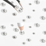 Beadsland 2500 piezas de piedras de cristal para decoración de uñas con parte trasera plana, piedras preciosas para trabajos manuales de 8 tamaños SS4 ~ SS30 con pinzas y puntas (Kristall Weiss)