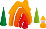 Goki 58427 - Casa enana - Goki Evolution - Fabricada en madera de arce de gran calidad - 7 piezas - Pinturas al agua de colores - Hecho en Europa Casas de Muñecas Naty Shop