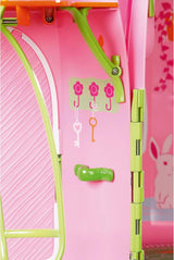 BABY Born Storybook Cottage, Casa de muñecas plegable para muñecas de 18 cm con mesa, chimenea, chaise longue y telescopio, rosa verde, 833803 Zapf Creation Casas de muñecas Naty Shop