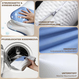 Almohada ergonómica para dormir de lado - Almohada para el cuello Almohada de apoyo para el dolor de cuello y hombros Almohada ortopédica de espuma viscoelástica para el cuello para dormir boca abajo y de lado con soporte para el cuello Almohadas ortopédicas cervicales Naty Shop