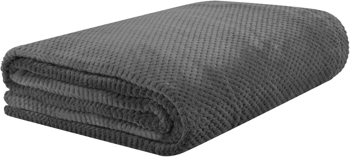 Colcha HOMLA Noah 220 X 240 Cm - colcha sofá cómoda manta manta - mullida y suave - poliéster gris Camas y mantas Besuche den HOMLA-Store Default title