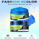 Cera para el cabello azul, spray para el cabello azul temporal, color azul loco, tinte para el cabello lavable, tinte para el cabello instantáneo, color de cabello natural, peinado para hombres, mujeres, fiesta, Naty Shop