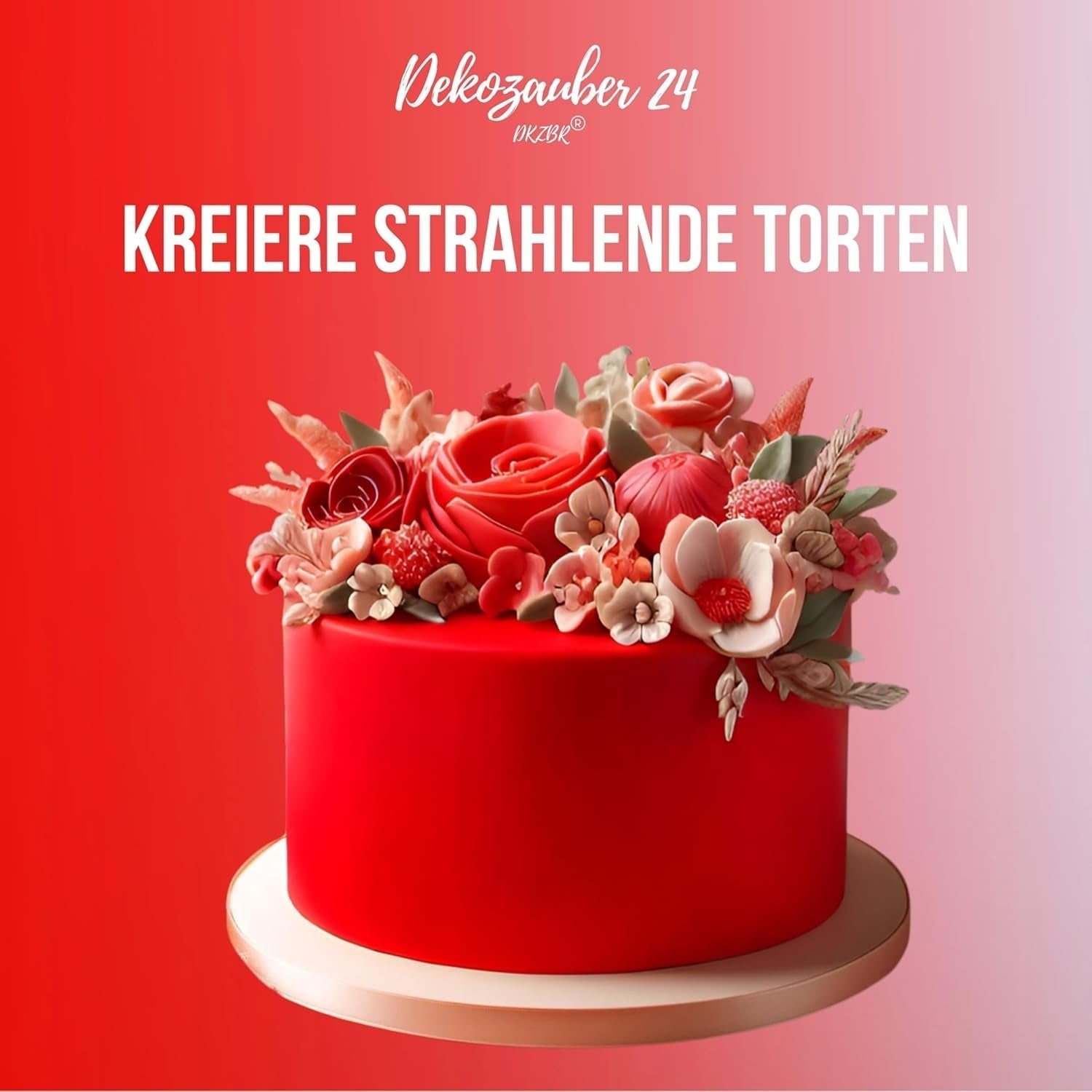 Dekozauber 24 Colorante alimentario rojo, gel, 30 g, vegano, sin azúcar, altamente concentrado, colorante alimentario rojo para fondant, crema de mantequilla, bebidas y más