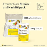 Raab Vitalfood Kalium salt-Mischung, Mineralsalzmischung mit 66,7% Natriumchlorid (Kochsalz) und 33% Kaliumchlorid, Kalium trägt zur Aufrechterhaltung eines normalen Blutdruck bei (1 dosis de 200 g)