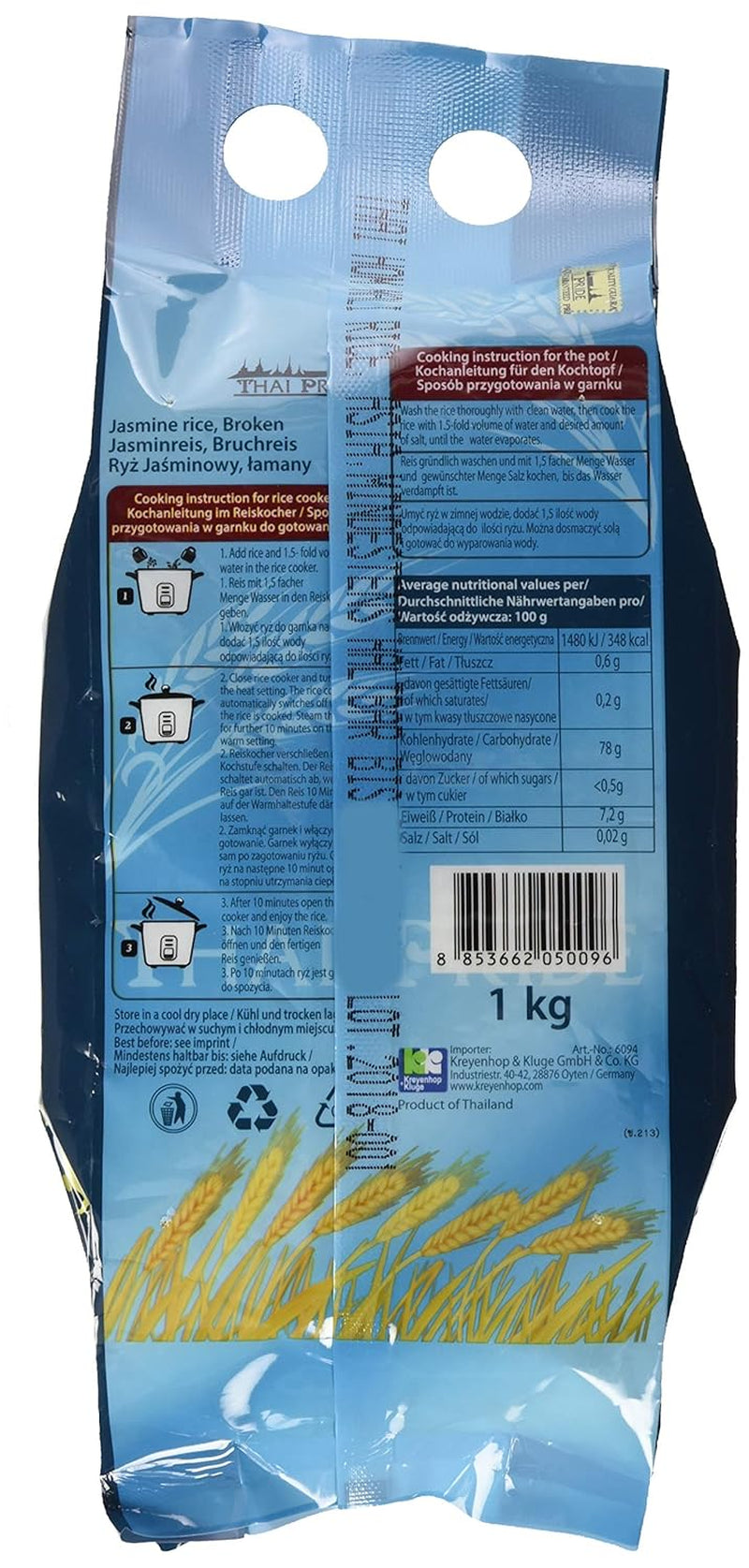 Arroz partido fragante, paquete de 10 (10 x 1 kg)