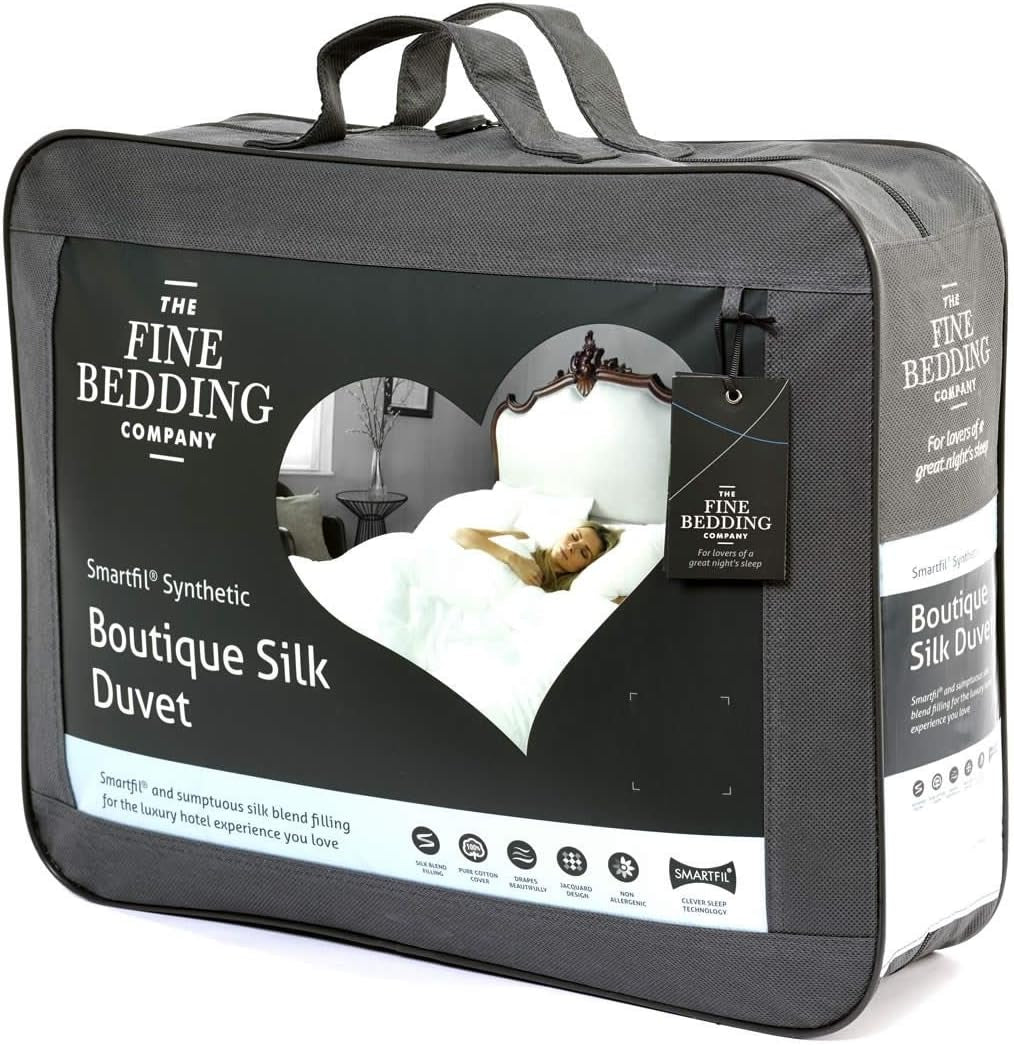 Edredón de seda boutique Ropa de cama de lujo lavable a máquina (13,5 tog doble) Naty Shop Quilts & Comforters Cama individual de 4,5 tog