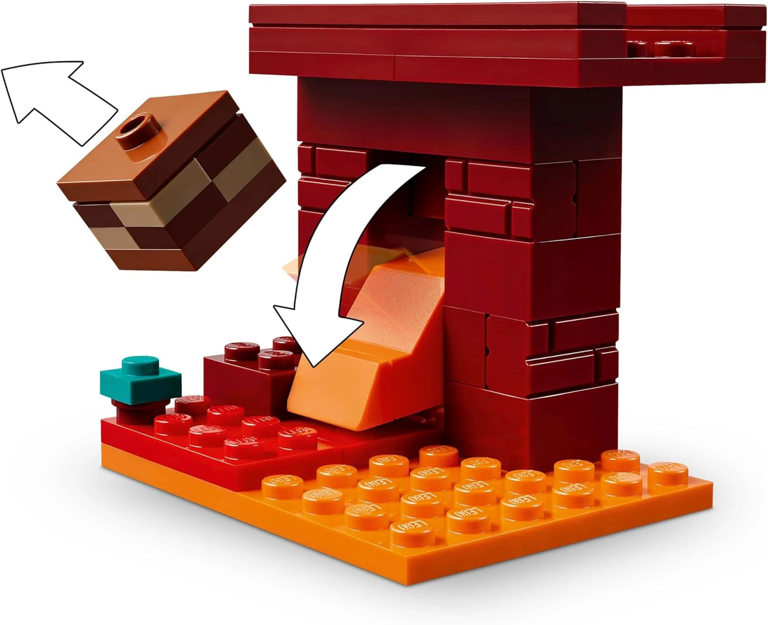 LEGO Minecraft Lava Duel of the Deep, juguete para fanáticos de los videojuegos, fortaleza con minifiguras que incluyen a Alex, Skeleton Wither, Lohe y Strider, regalo para niñas y niños a partir de 6 años 21266 Juegos de construcción Beuche den LEGO-Store