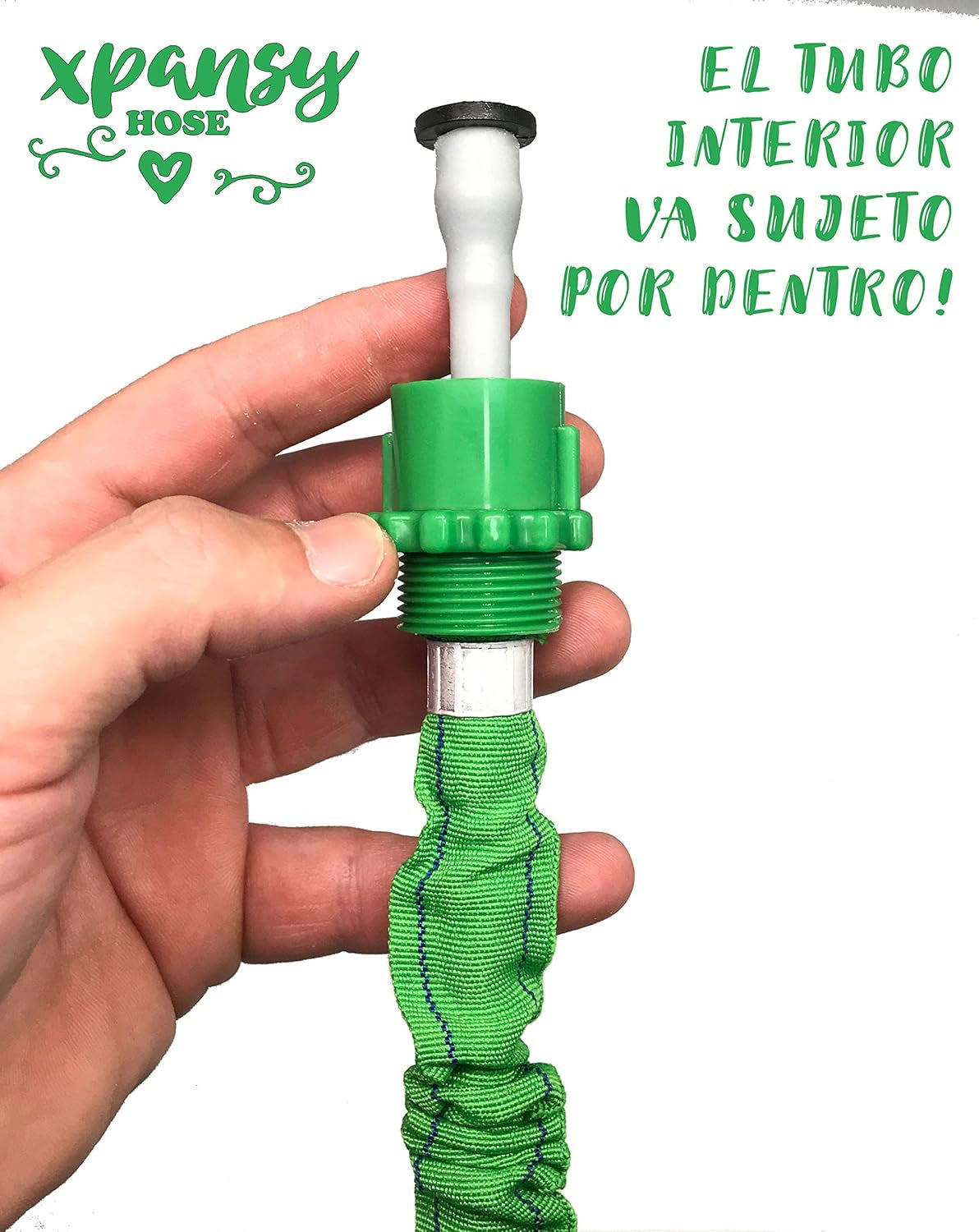 C2607A Manguera Basic – Manguera extensible con presión de agua, verde, 7,5 metros