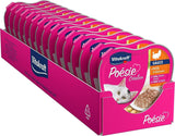 Vitakraft Poésie Création, comida húmeda para gatos, comida húmeda para gatos en salsa, con pavo en salsa de queso, multipack, sin azúcares ni cereales añadidos (15 x 85g)
